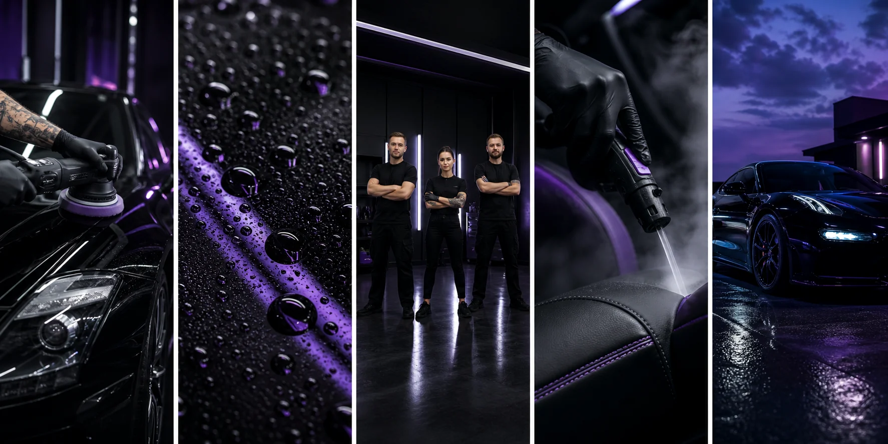 Five distinct scenes for the fictional Blackline Detail Lab website
